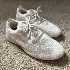 allbirds Sherpa Sneakers Cream Teddy Bear Wool Fuzzy